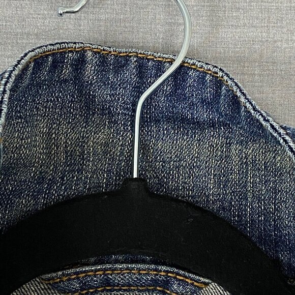 Denver Hayes Denim Jacket Ombre Blue Denim 100% Cotton Side Pockets Mens Large - Picture 8 of 10